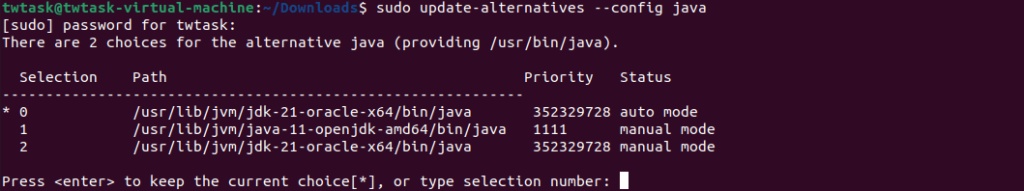 Installing Oracle JDK image 10