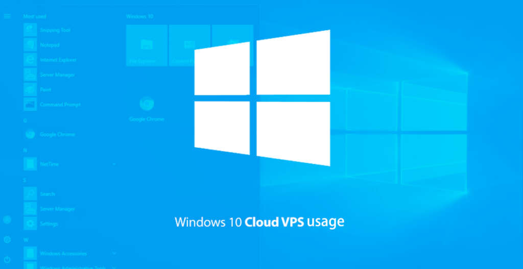 window 10 cloud server usage